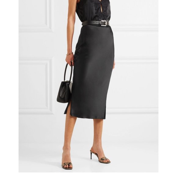 Cami NYC Dresses & Skirts - Cami NYC "Jessica" Black Silk Midi Skirt
